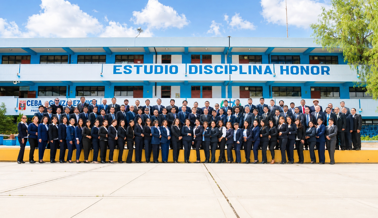 Estudiantes de secundaria trabajando con tecnología en aula